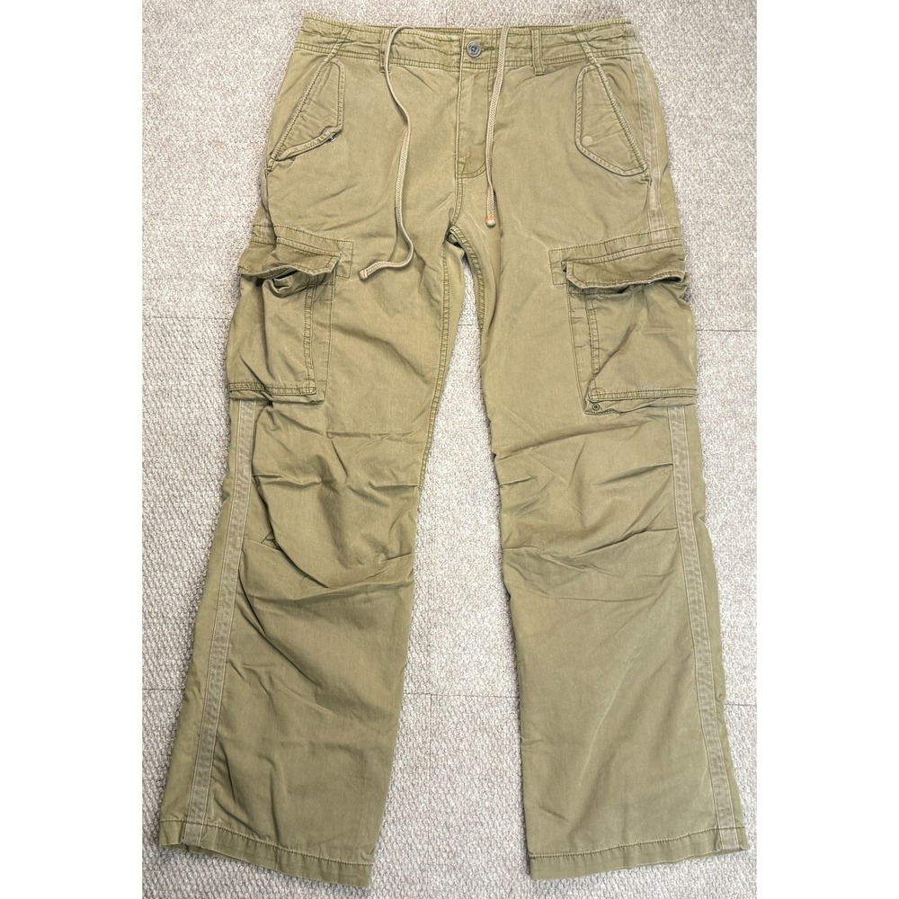 Aj Armani Jeans Vintage Men's Drawstring Waist Utility Cargo Pants Size 32